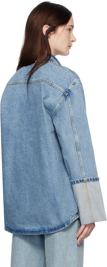 Košeľa Moschino Jeans Oversized Denim Shirt Modrá | 251K10216, 2