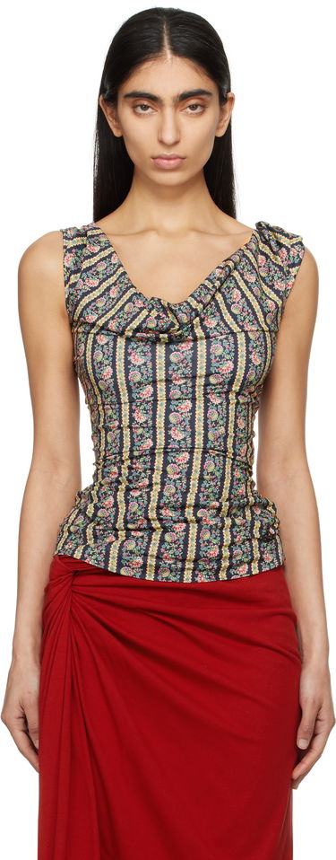 Tielko Vivienne Westwood Vivienne Westwood Ginnie Floral Jersey Sleeveless Top Čierna | 16030007-J008A-, 0