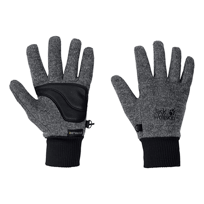 Rukavice Jack Wolfskin STORMLOCK KNIT GLOVE Šedá | 1900923-6350