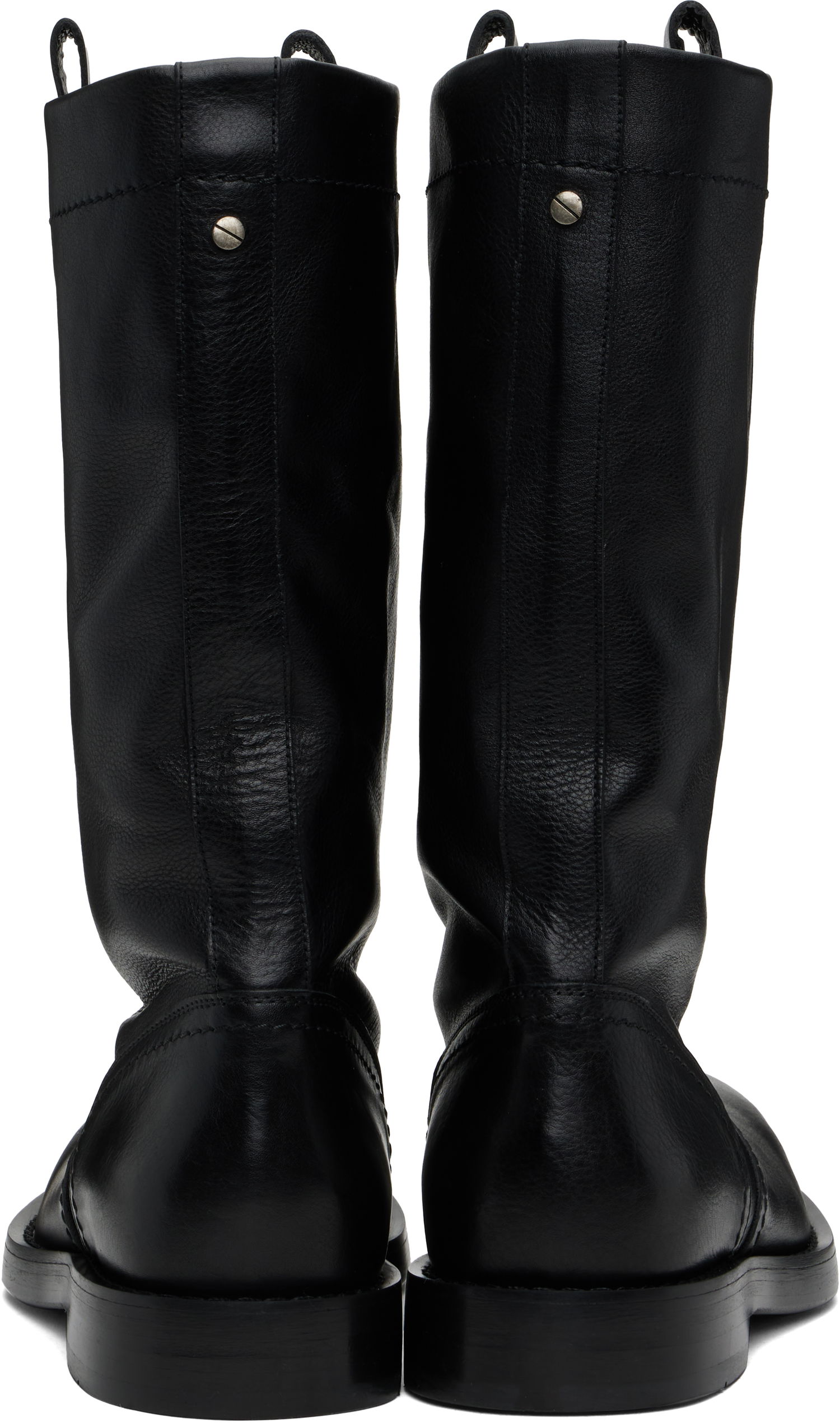 Pláštenka Ann Demeulemeester Ann Demeulemeester Bente Leather Boots Čierna | 2510-M-C32-LT157-099, 1