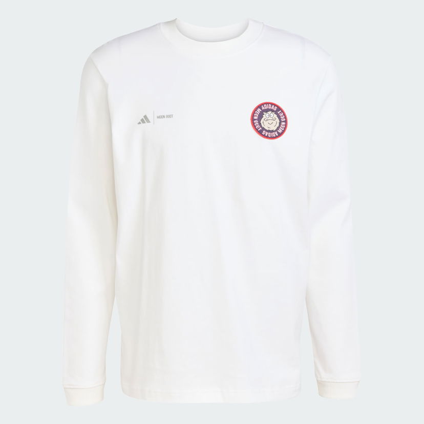 Tričko adidas Performance MOON BOOT Long-Sleeve Graphic Top Biela | JM8917