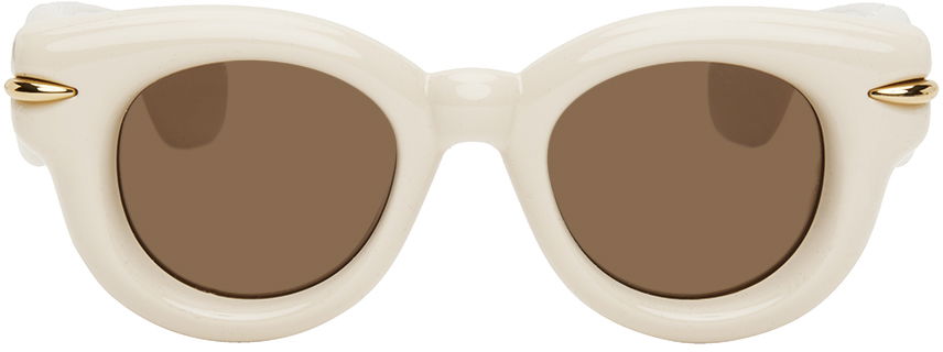 Slnečné okuliare Loewe Off-White Inflated Round Sunglasses Biela | LW40118I 192337149870, 0