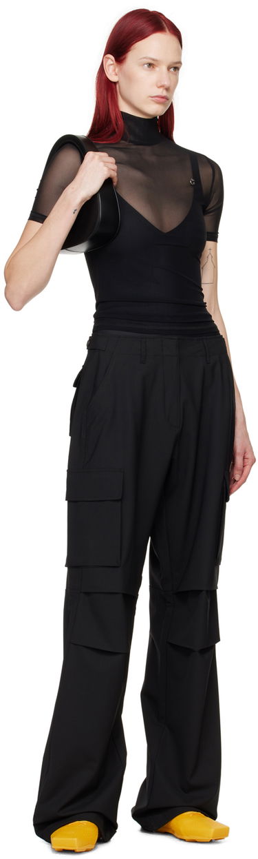 Tričko Coperni Coperni Semi-Sheer High Neck Top Čierna | COPJS20BIS557, 3