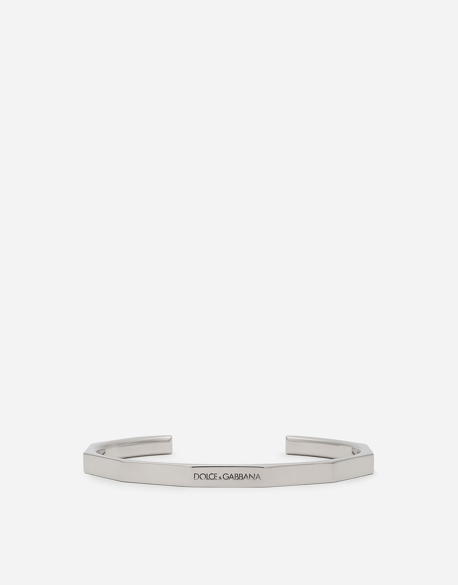 Náramok Dolce & Gabbana Men's Silver Metal Logo Bracelet Metalická | WBQ5P3W111187655, 0