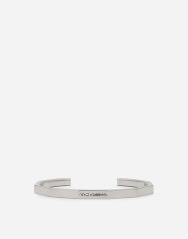 Náramok Dolce & Gabbana Men's Silver Metal Logo Bracelet Metalická | WBQ5P3W111187655, 0