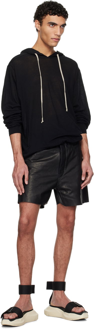 Šortky Rick Owens Rick Owens Hollywood Geth Leather Shorts Čierna | RU01E5373 LSU, 3
