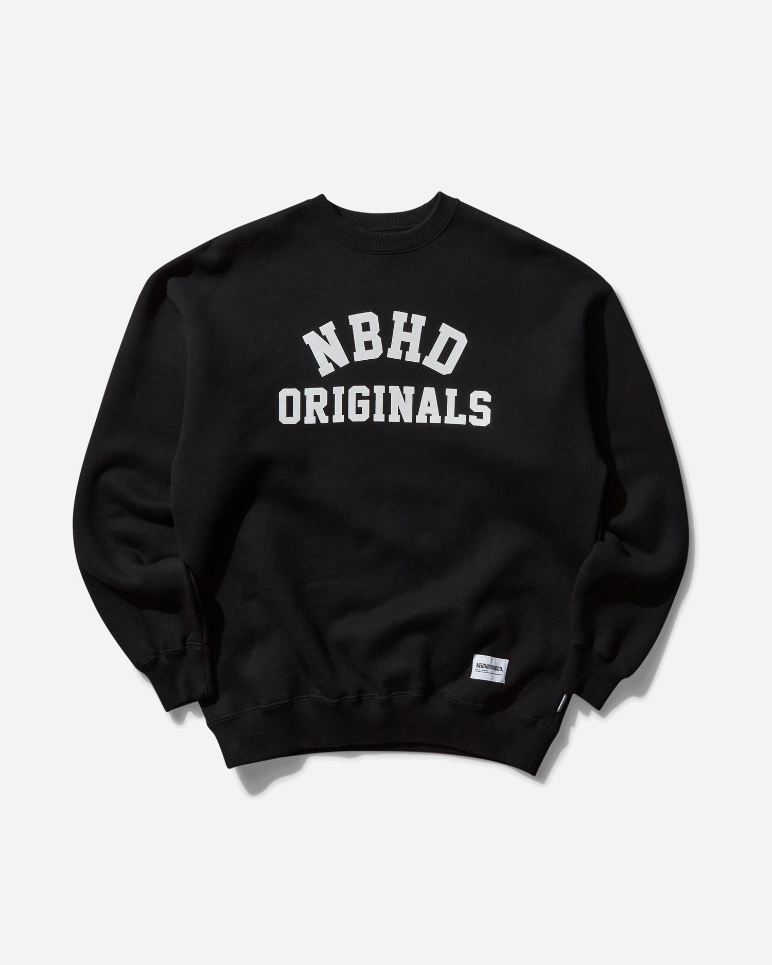 Mikina Neighborhood Crewneck Sweatshirt NBHD Originals Čierna | 242UWNH-CSM01 BK, 0