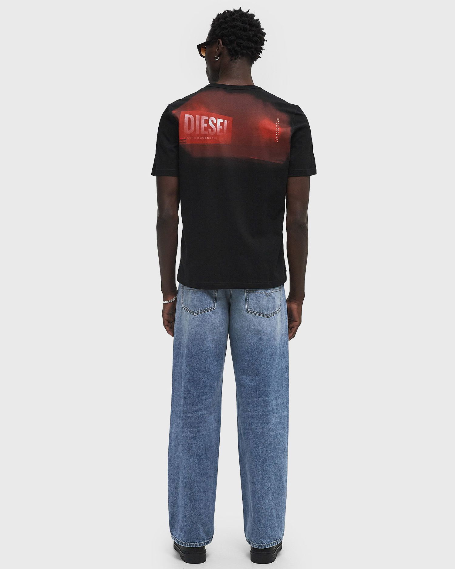 Tričko Diesel Diesel T-Adjust-Slits-R13 Short Sleeve T-Shirt Čierna | A16514-0AKAK-9XX, 1
