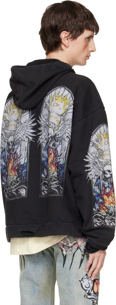 Mikina Who Decides War Who Decides War Distressed Stained Glass Skull Hoodie Rôznofarebný | 1110570002FW25, 2