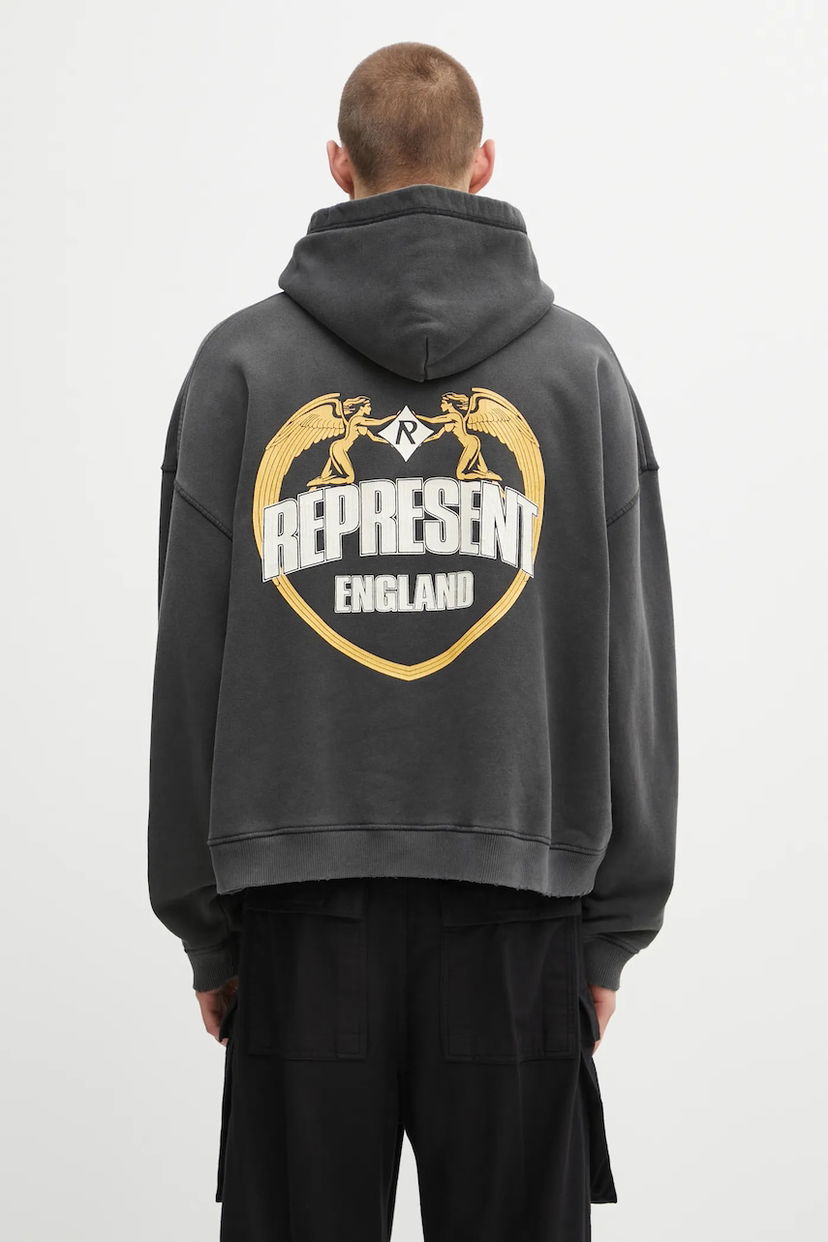 Mikina Represent Clo Represent Legacy Crest Hoodie Šedá | MLM100368