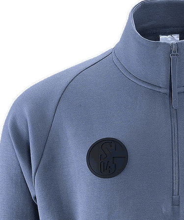 Mikina adidas Originals Schalke 04 Quarter-Zip Pullover Modrá | 5s04ir5225, 1