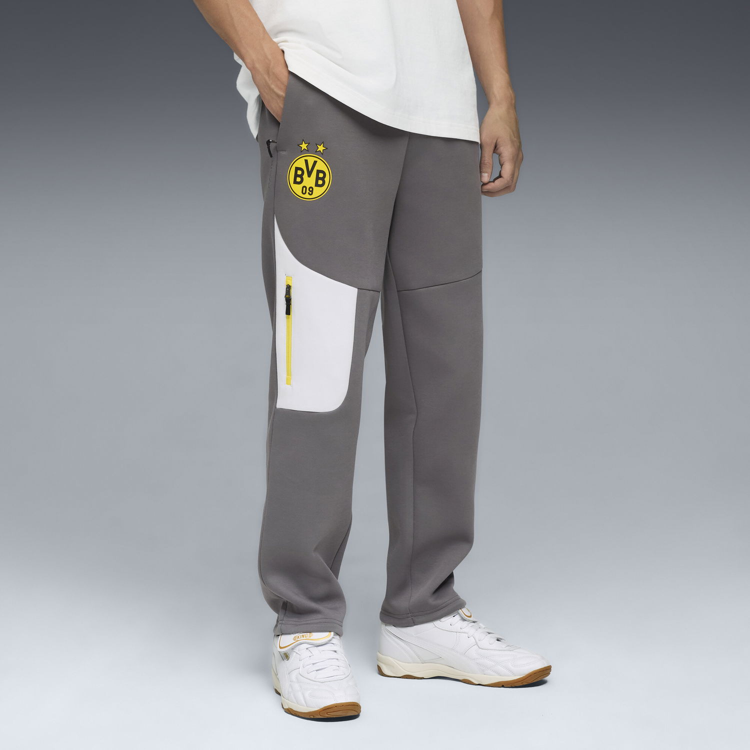 Tepláky Puma Borussia Dortmund PUMATECH Men's Track Pants Šedá | 781700_21, 1