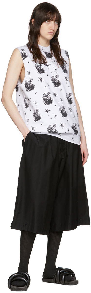 Tielko We11done We11done Graphic Print Tank Top Biela | WD-TV1-22-559-U-WH, 3