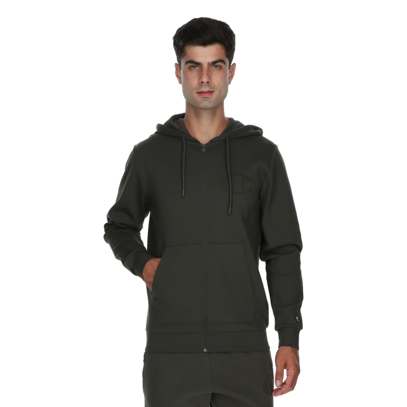 Mikina Champion Hooded Full Zip Sweatshirt Zelené | 222134-GS517