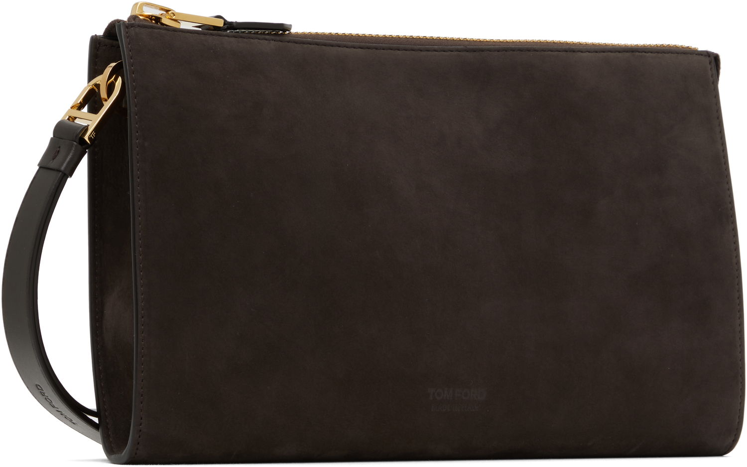 Kabelka Tom Ford Tom Ford Nubuck Flat Pouch Hnedá | H0500-LCL447G, 1