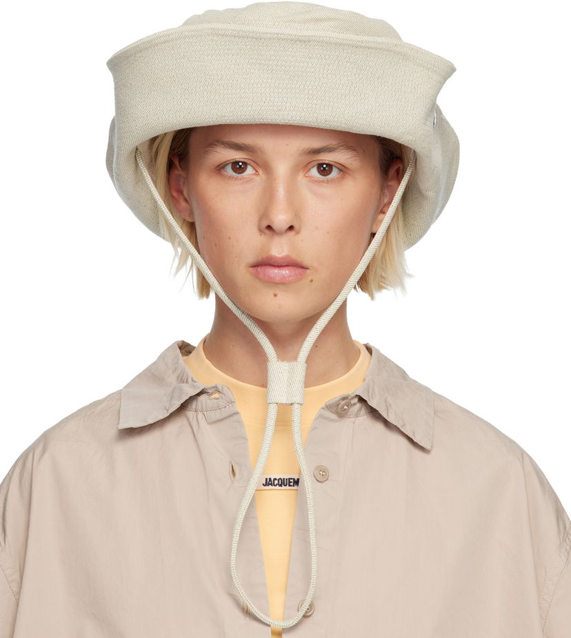 Klobúk Jacquemus La Croisière 'The de-Nîmes' Denim Bucket Hat Béžová | 25EACU00721AW00595