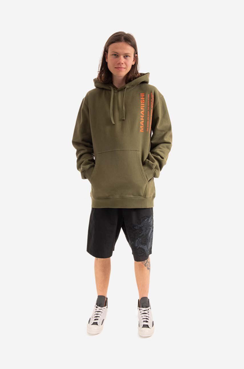 Mikina Maharishi Miltype Hooded Sweat Organic Sweat Hoodie Zelené | 9756.OLIVE, 1