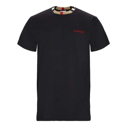 Tričko Burberry Detail Collar Short Sleeve T-Shirt Čierna | 8007695-A1189, 0