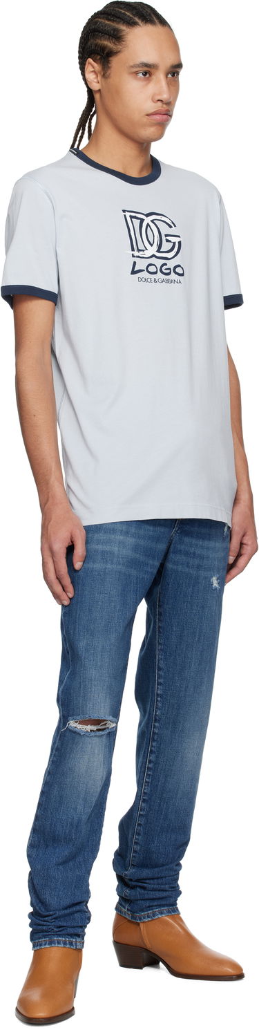 Tričko Dolce & Gabbana Dolce & Gabbana DG Logo T-Shirt Modrá | G8PV1TG7O4X, 3