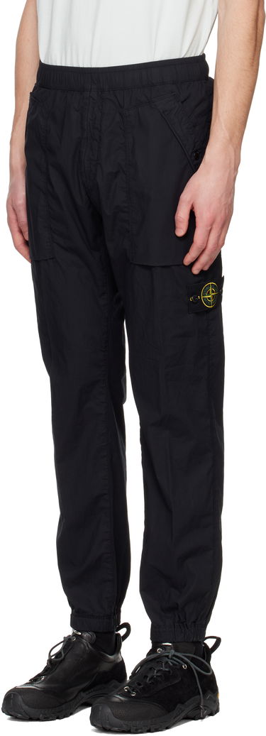 Cargo nohavice Stone Island Stone Island Stretch Cotton Tela Paracadute Sweatpants Čierna | K1S15 3100017 S0003, 3