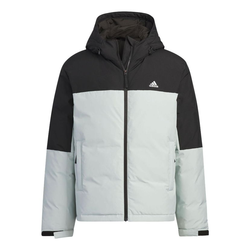 Prešívaná bunda adidas Originals Colorblock Hooded Down Jacket Zelené | IT8723