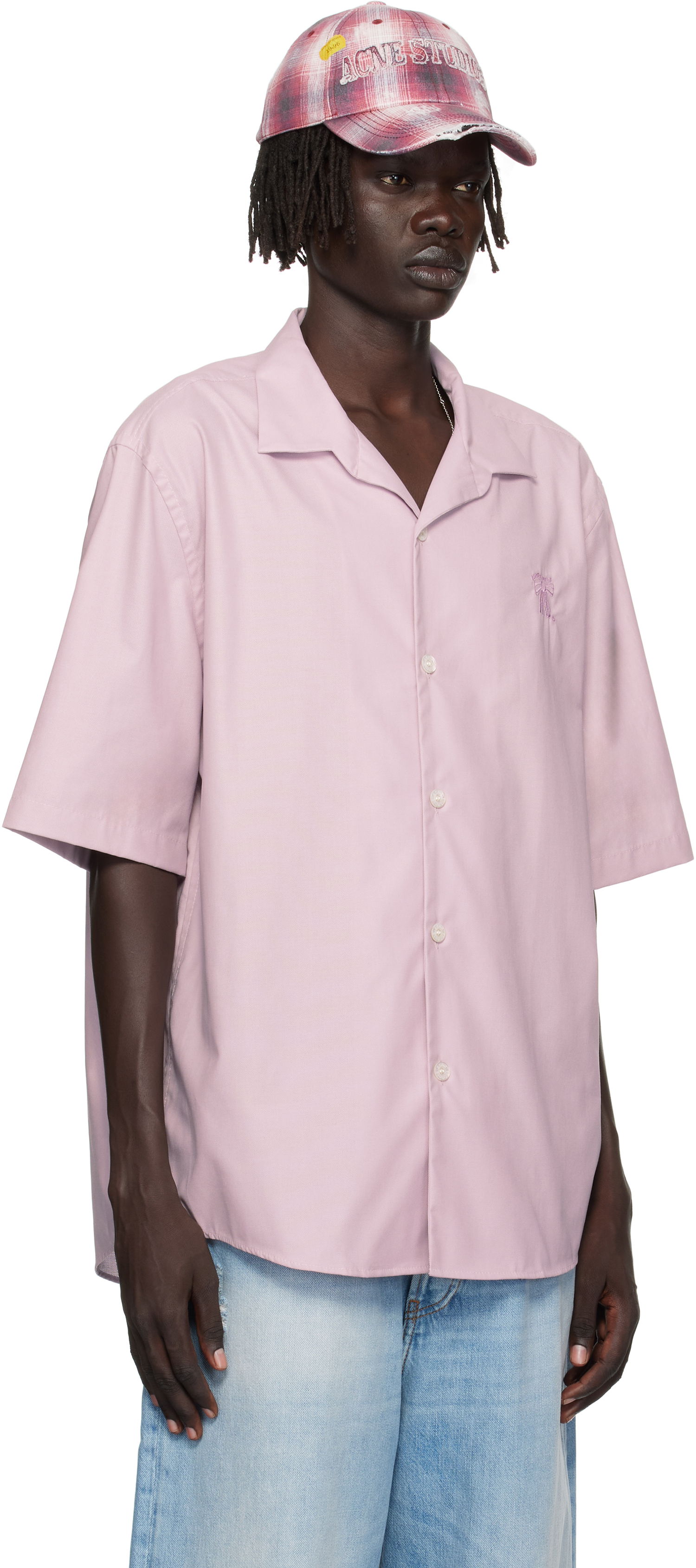 Košeľa Acne Studios Acne Studios Button-Up Camp Collar Shirt Ružová | BB0634-, 1