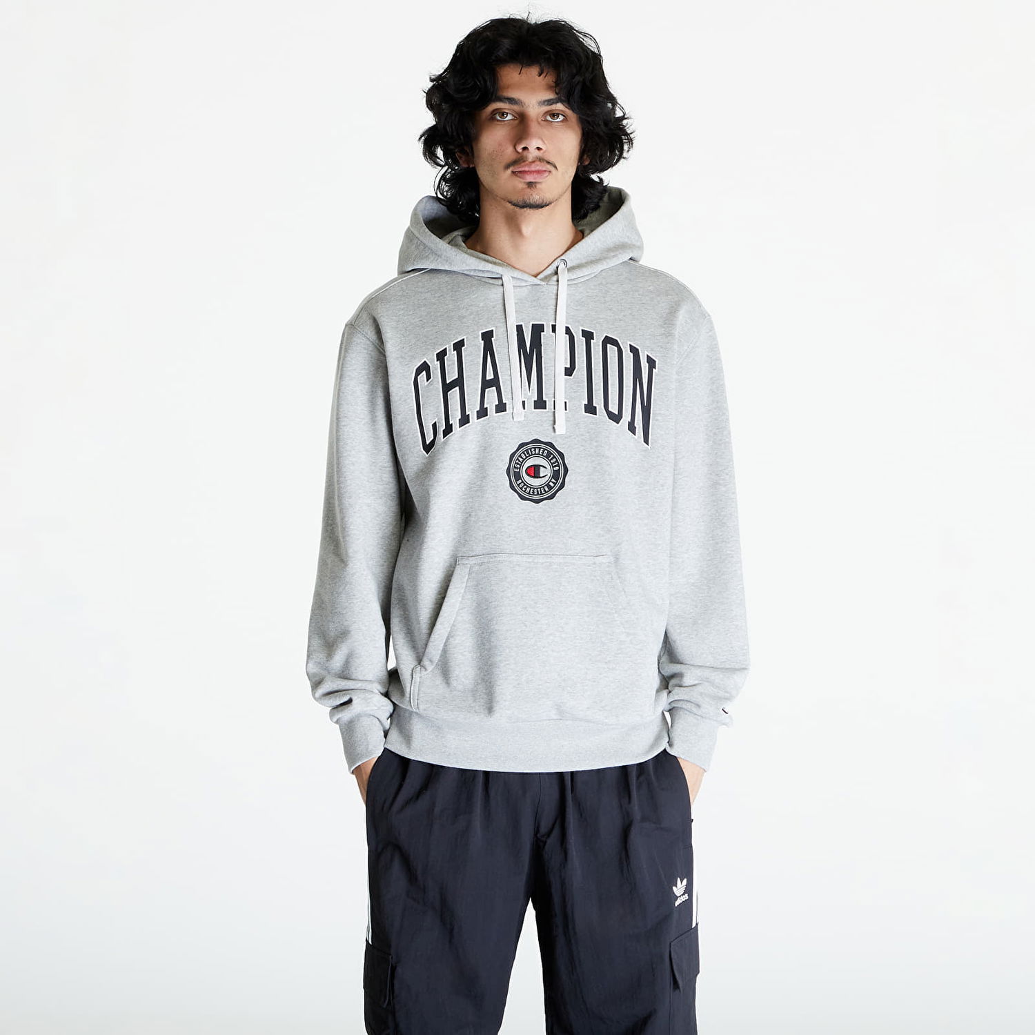 Mikina Champion Men's hoodie Hooded Sweatshirt Gray Šedá | 219830 CHA EM031, 0