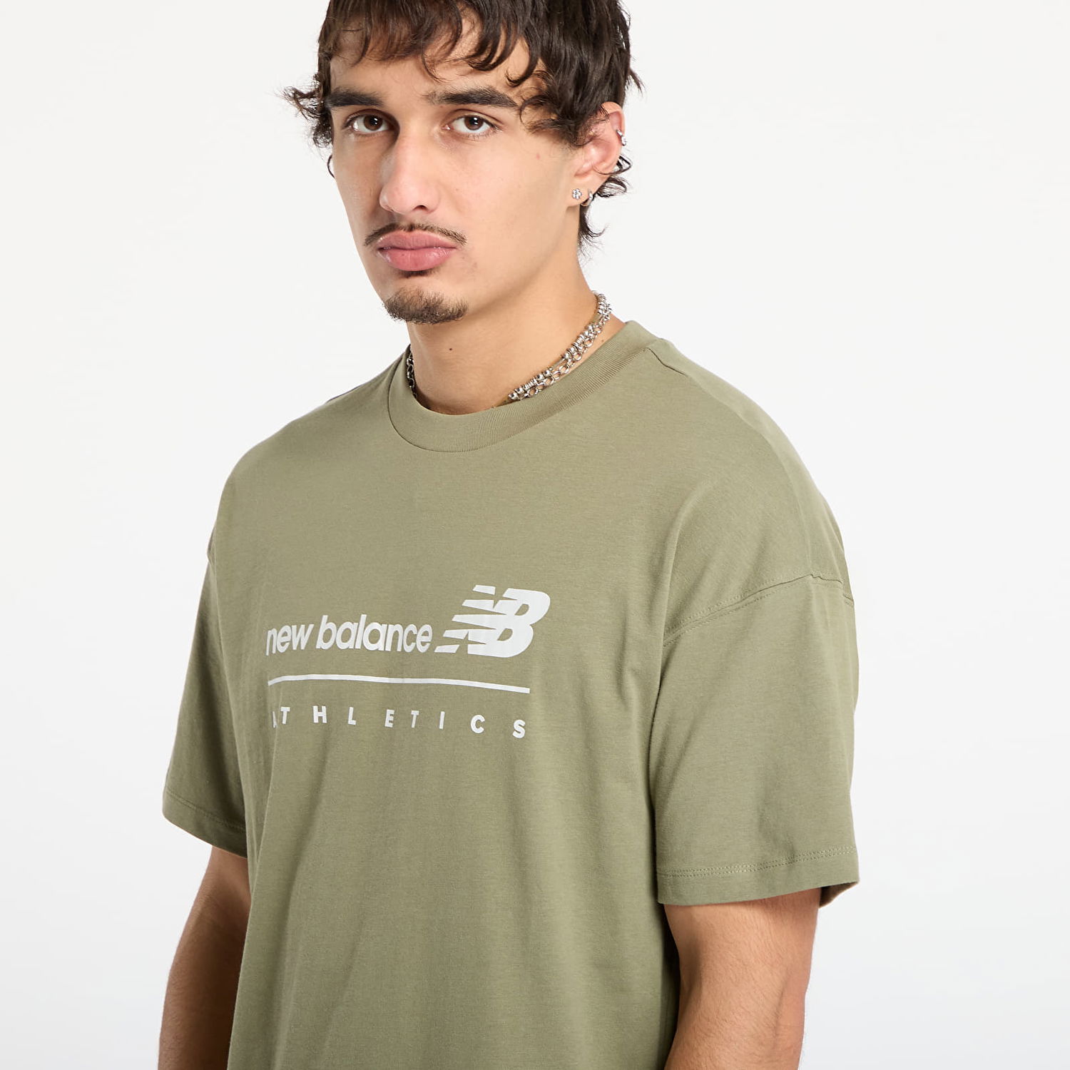 Tričko New Balance Athletics T-shirt Zelené | NBMT53525DEK, 1