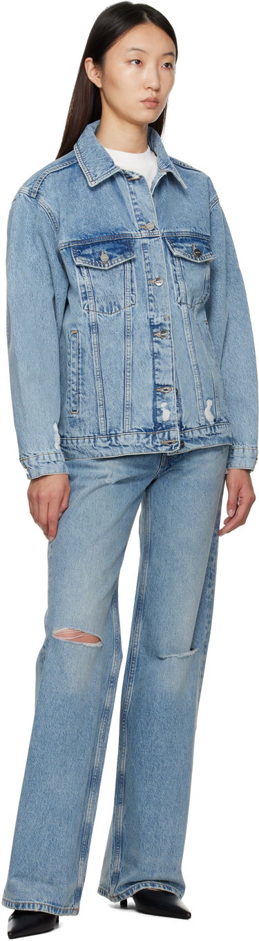 Džínsy Anine Bing Anine Bing Hugh Distressed Wide Leg Jeans Modrá | A-06-10852-WHD51, 3