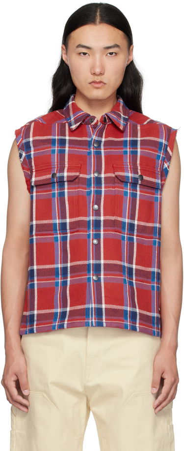 Vesta Rick Owens Rick Owens DRKSHDW Hollywood Cropped Vest Červená | DL01E6298 HCPJP, 0