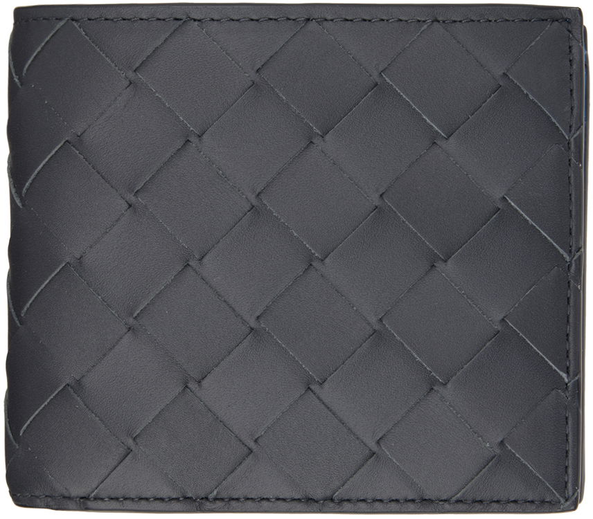 Peňaženka Bottega Veneta Woven Leather Bi-Fold Wallet Šedá | 749412VCPQ6, 0