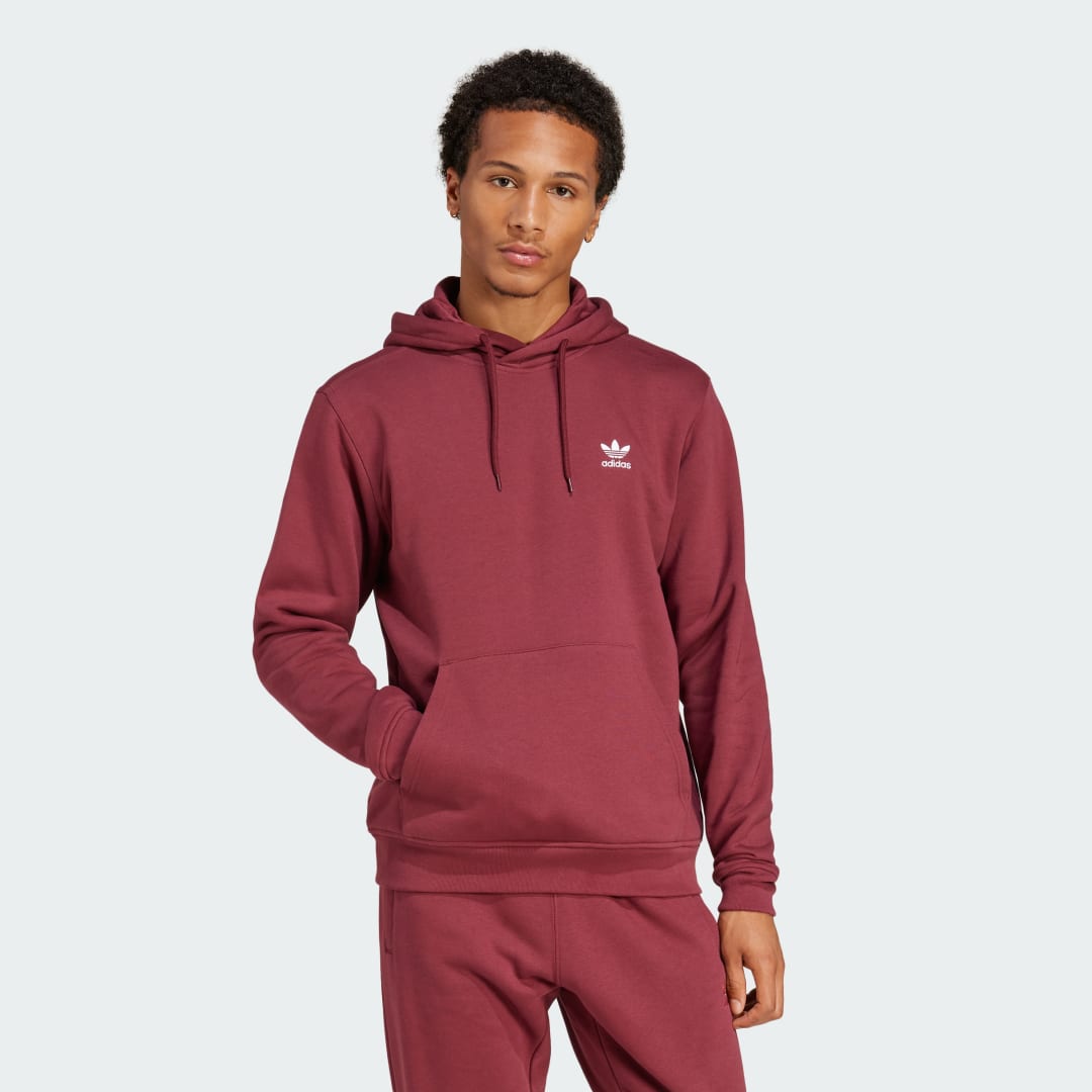 Mikina adidas Performance Trefoil Essentials Hoodie Vínová | JD2403, 0