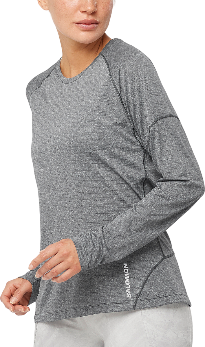 Tričko Salomon CROSS RUN LS TEE W Šedá | lc2159000, 0