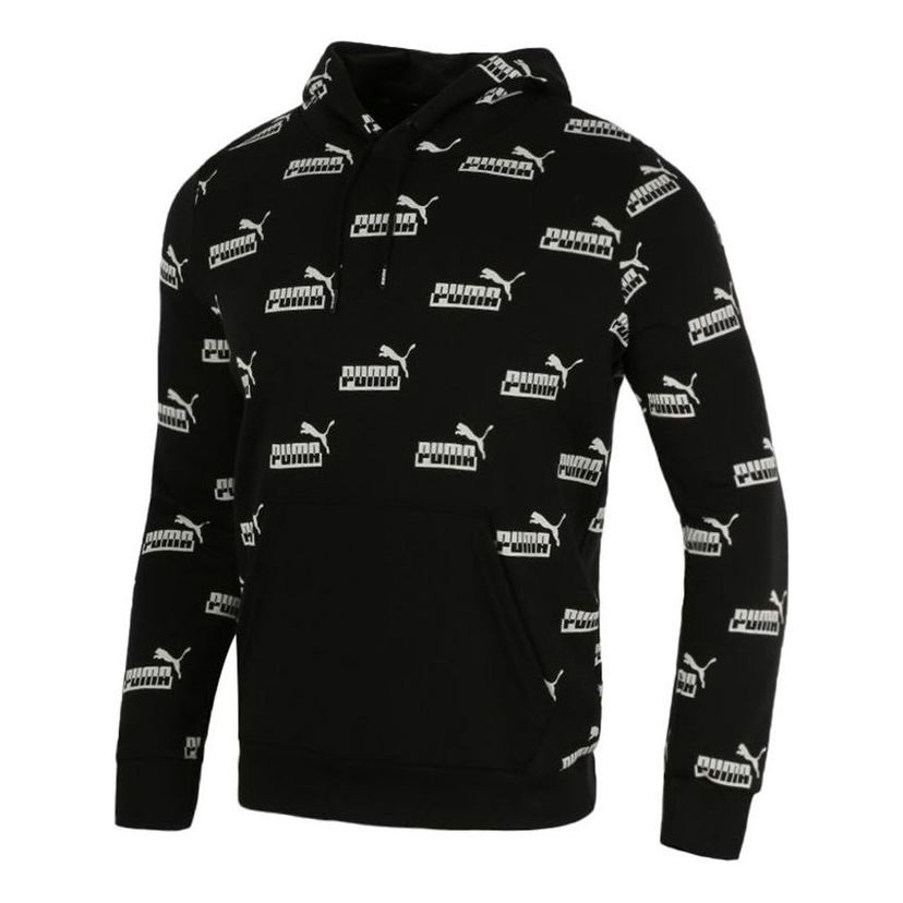 Mikina Puma Logo Printed Hoodie Čierna | 588803-01