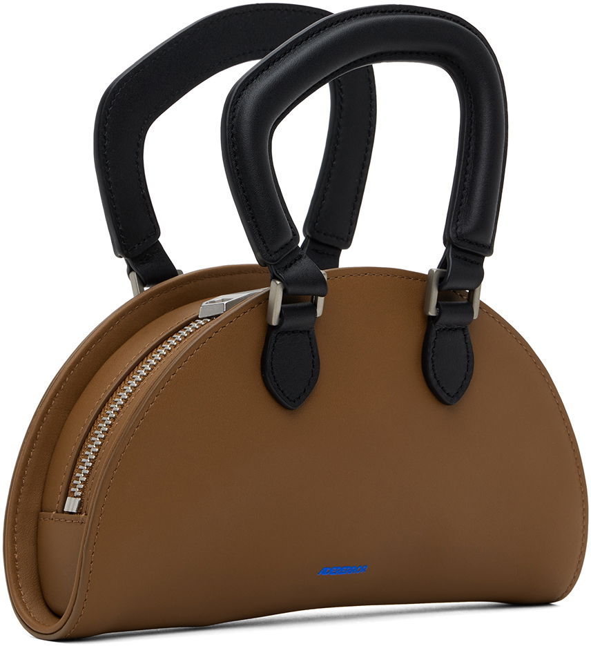 Half Moon Shape Leather Pouch Bag