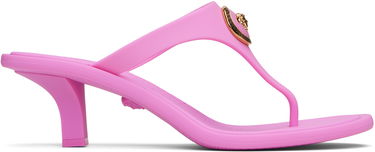 Starostlivosť o obuv Versace Versace Pink Alia Rubber Thong 55 Heeled Sandals Ružová | 1020961_1A10983, 0