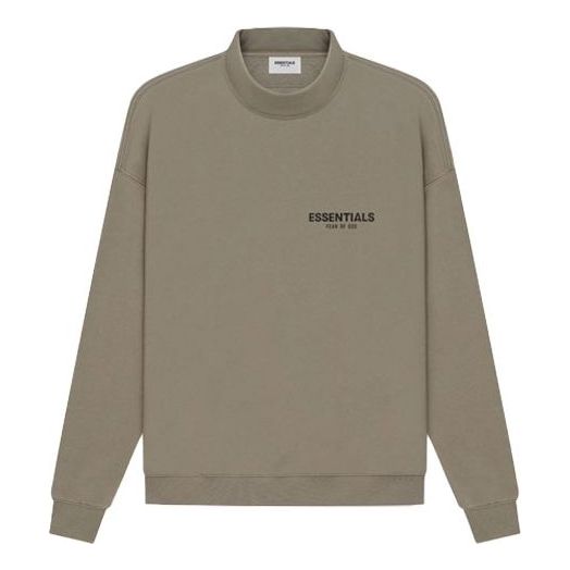 Mikina Fear of God Essentials Pull-Over Mockneck Sweatshirt Zelené | FOG-SS21-553