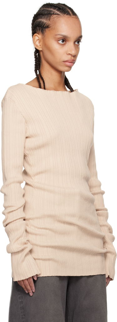 Sveter Entire Studios Entire Studios Arches Ribbed Knit Sweater Béžová | ES2716BU, 1