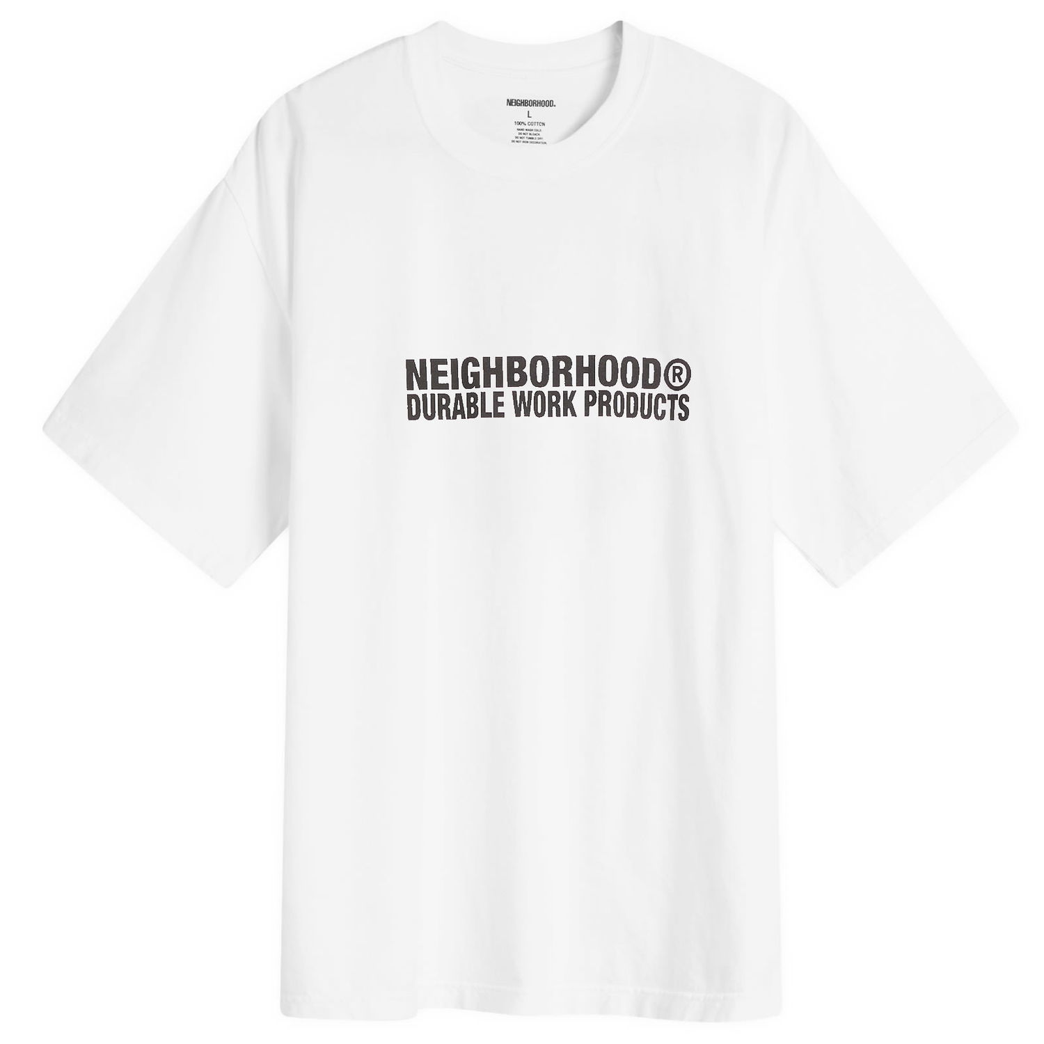 Tričko Neighborhood Men's Sheltech Logo T-Shirt, Size Large Biela | 251BWNH-CSM02-WHT, 0