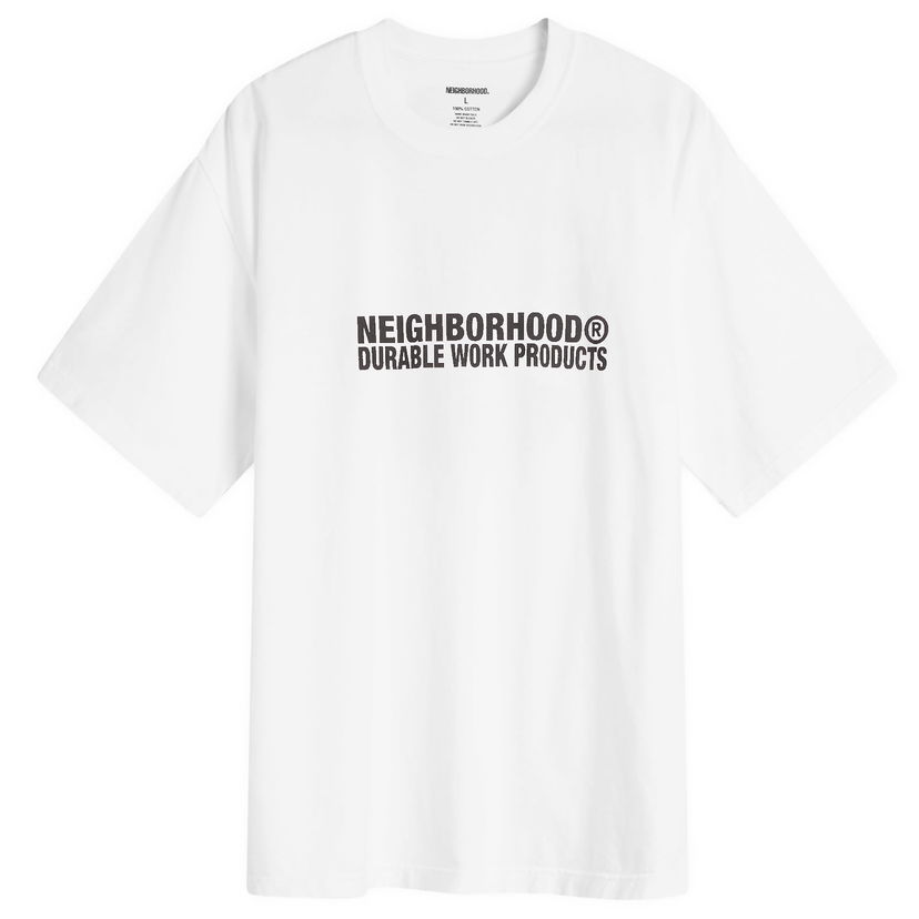 Tričko Neighborhood Men's Sheltech Logo T-Shirt, Size Large Biela | 251BWNH-CSM02-WHT