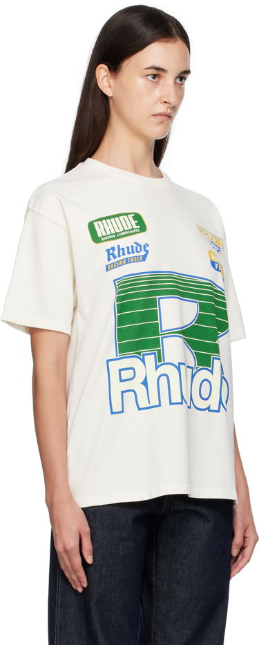 Tričko Rhude Rhude Roadway Racing T-Shirt Biela | RHPF25TT11012, 4