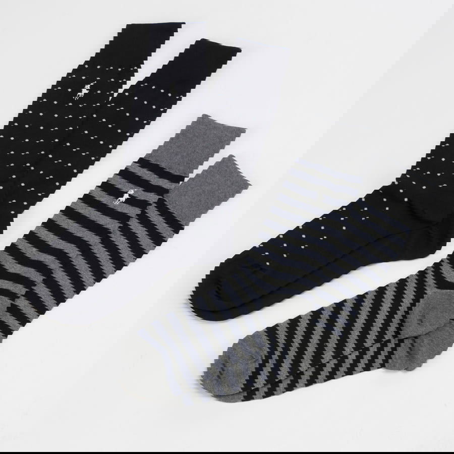 Ponožky Polo by Ralph Lauren Dot Stripe Crew Socks 2Pack Rôznofarebný | 449655259002, 1