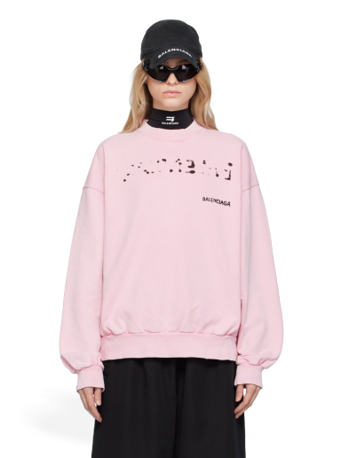 Mikina Balenciaga Crewneck Sweatshirt Ružová | 697869 TOVO6