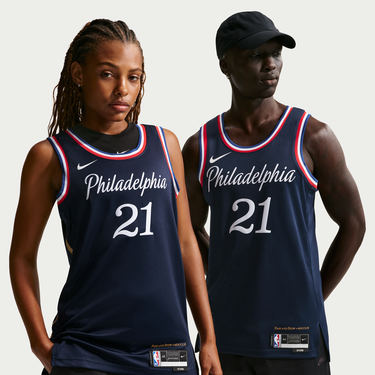Dres Nike Joel Embiid Philadelphia 76ers NBA City Edition Swingman Jersey Polyester Navy | HM5992-420, 0