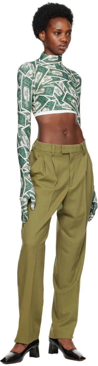 Nohavice VETEMENTS Two-Pleat Trousers Zelené | VL14PA220K, 3