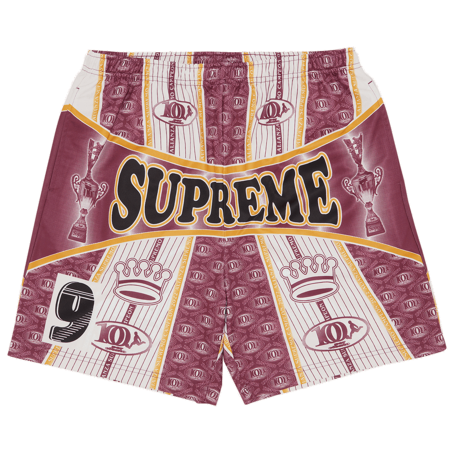 Šortky Supreme Por Ciento Soccer Short Vínová | FW22SH3 BURGUNDY, 0