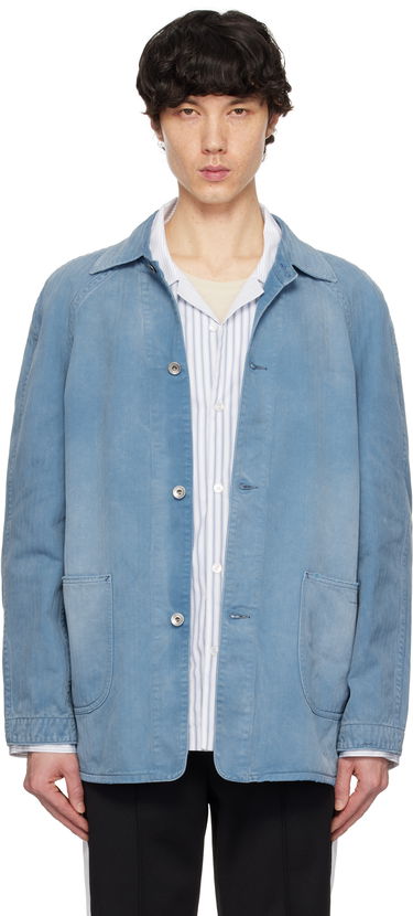 Bunda Maison Margiela Maison Margiela Distressed Caban Denim Jacket Modrá | S50AM0635 M30024, 0