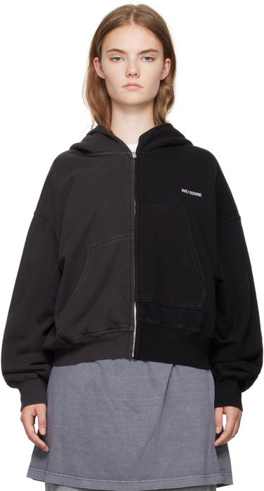 Mikina We11done Unbalance Zip-Up Hoodie Čierna | WD-TJ2-24-816-U-MX, 0