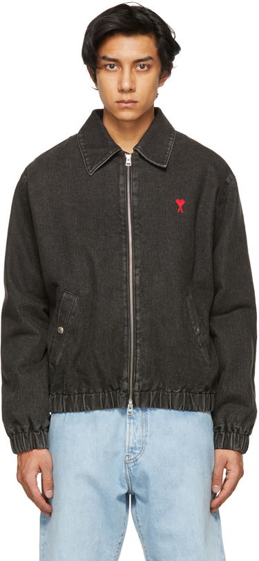 Bunda AMI AMI Paris de Cœur Denim Jacket Čierna | E21HOW013.611, 0