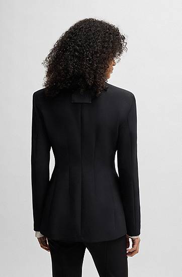 Bunda BOSS Stretch Regular-Fit Blazer Čierna | 50533901, 1